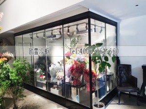 重庆江津区花店25立方的玻璃冷库工程案例ag点top案例